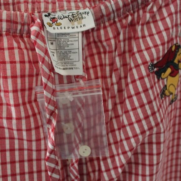 NEW Vintage Winnie the Pooh Gingham Sleepwear in M - Picture 4 of 8